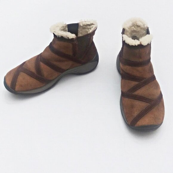 MERRELL Encore Flurry Cocoa Boot OrthoLite QForm Comfort Winter Ankle Booties - Picture 5 of 10